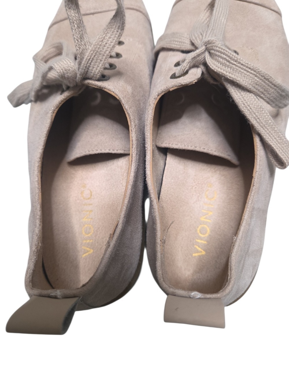Vionic Women's Suede Lace-Up Loafer Light Taupe - Picture 5 of 9